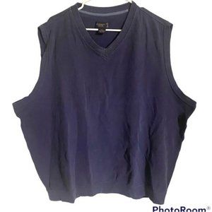 Cyprus Club Vintage Navy‎ Cotton Knit Sweater Vest Men’s XL